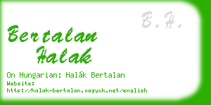 bertalan halak business card